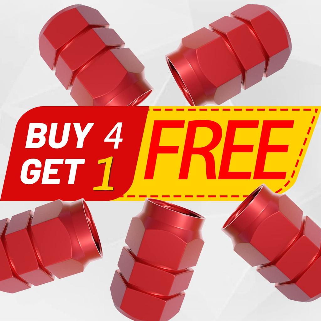 EKIND Tire Air Valve Cap, Gunmeta, 5 Piece Set, Car, Motorcycle, Dress Up Parts,