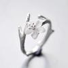 New Korean Exquisite Crystal Flower Fashion Temperament Sweet Versatile Love Opening Female Custom Jewelry