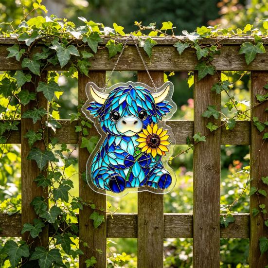 Suncatcher Stained Glass Puzzle Acrylic Pendant Light Refraction Window Hanging Jigsaw for Home Decor