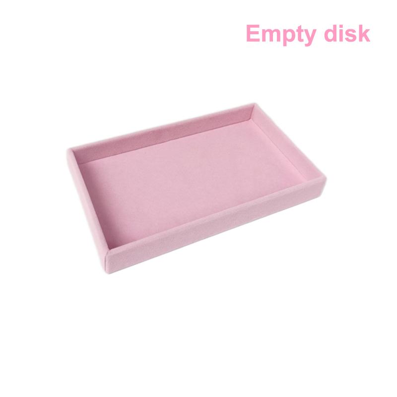 Flockovaný šperkovnicový displejový podnosový stojan Více stylů pro náhrdelník, náramek, náušnice, prsten Organizér Box