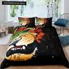 Cartoon Tiger Duvet Cover King Queen Animal Forest Theme Bedding Set for Kids Boys Girls Jungle Wildlife Polyester Quilt Cover