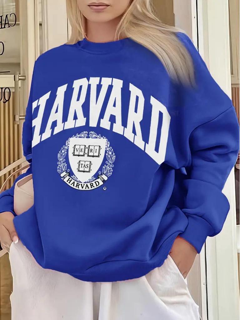 European & American Women's Printed Round Neck Sweater, 2024 Collection