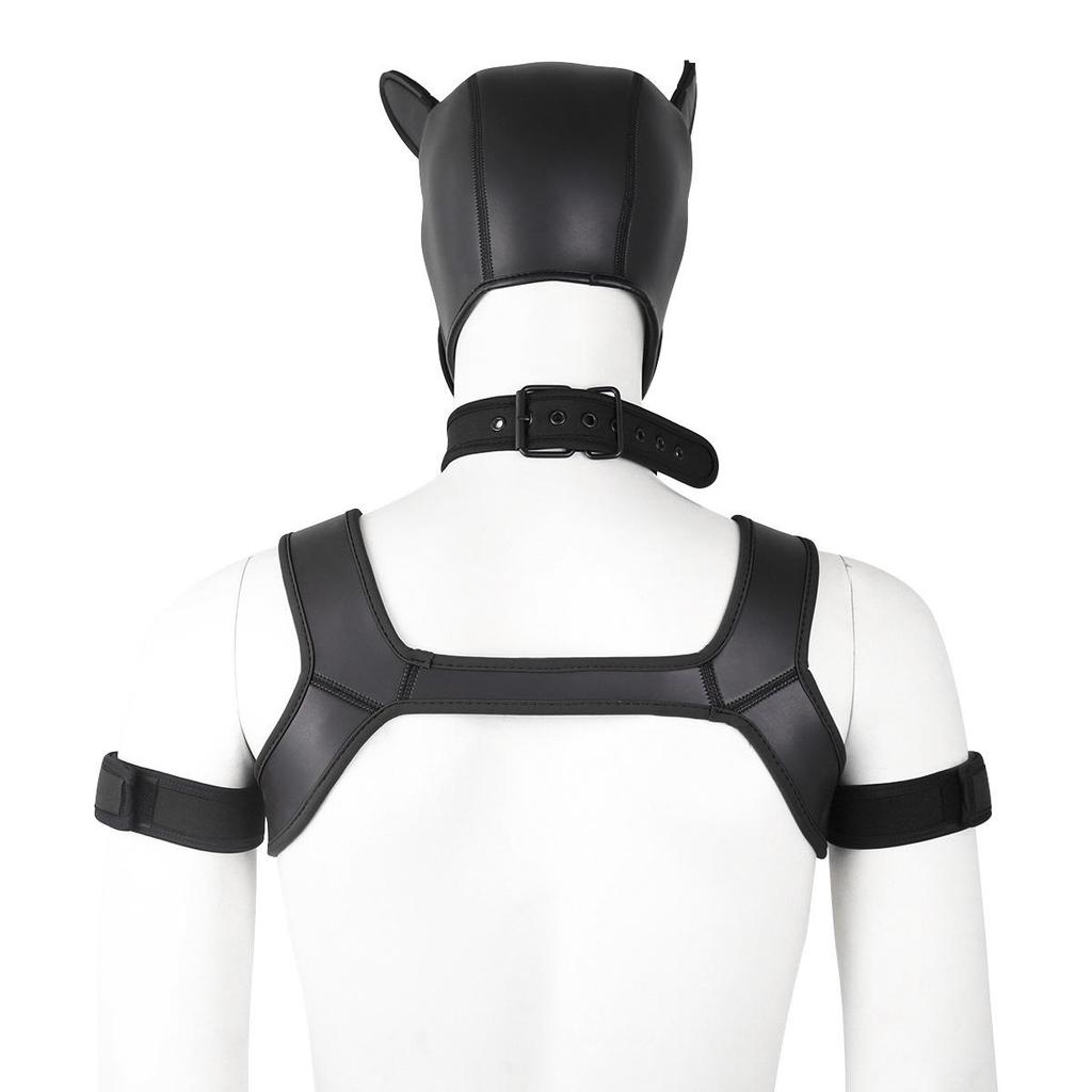Erotic Adult Toys Set: Dog Headgear, Armband, Chest Strap, Neck Collar, Costume Props