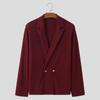 INCERUN Menn Lapel Collar Dobbel Breasted Langermet Strikkede Kåper Uformell Genser Blazer
