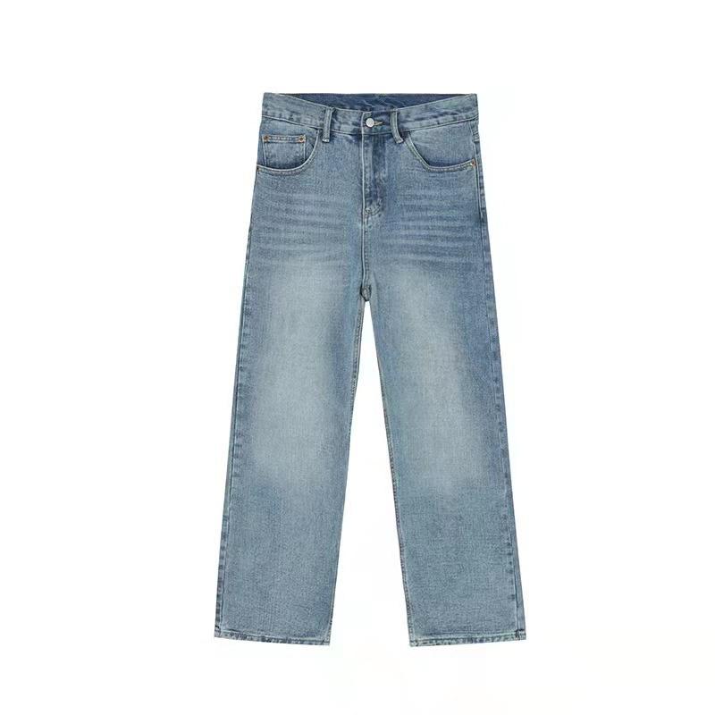 New loose-fitting Korean-style versatile slimming ins straight wide-leg pants for men, trendy casual trousers