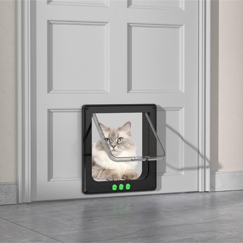 Cat Door Flap Entry and Exit Locking Cover Door/Window Mounted Clear Flap Get-in-whenever Upgraded Door