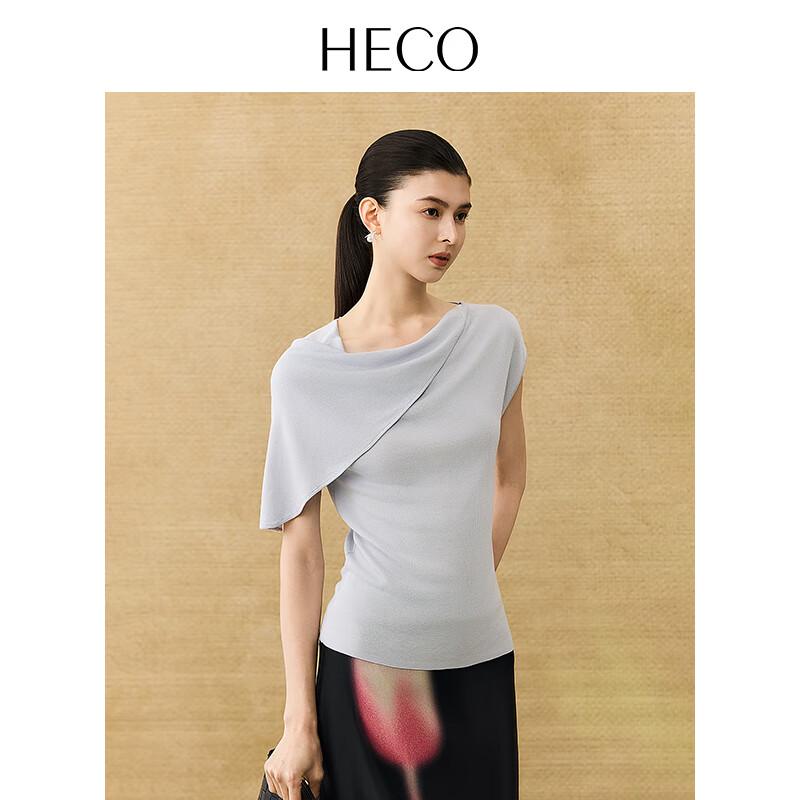 HECO Lingyu 2025 New Chinese Style Lyocell Knit Short Sleeve T-shirt