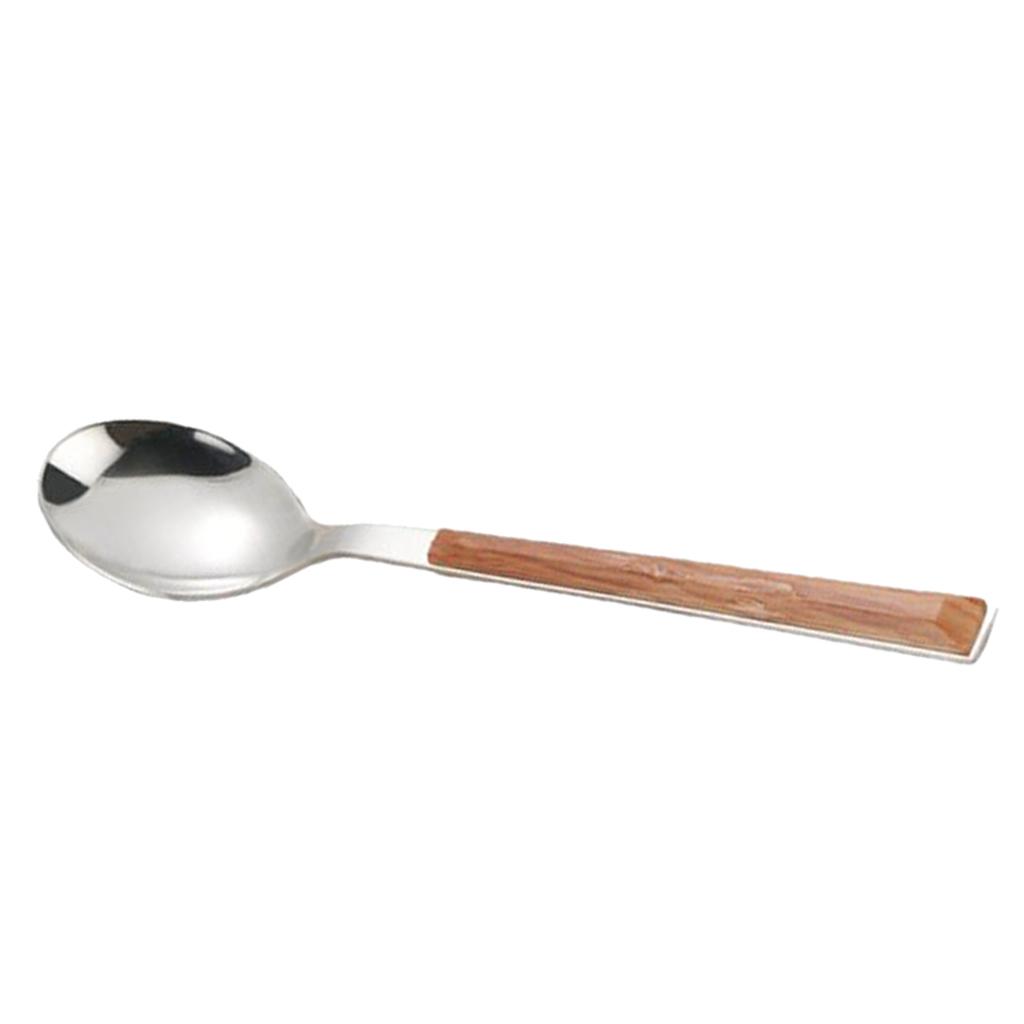 High Quality Stainless Steel Cutlery Flatware with Wooden Handle for Camping