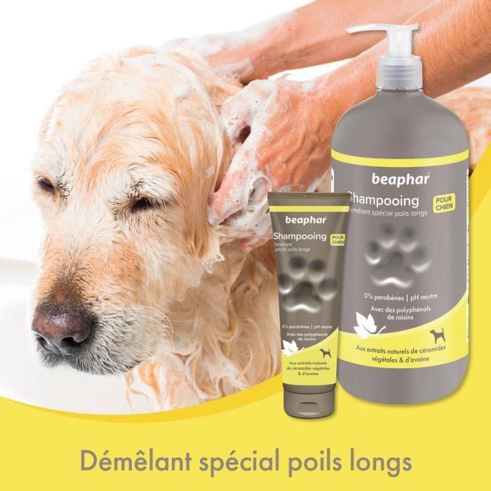 BEAPHAR – Shampoing Premium Empreinte Démêlant Pour Chien Poils Longs – Aux Extraits Naturels De Céramides Végétales & D’avoine – 3L