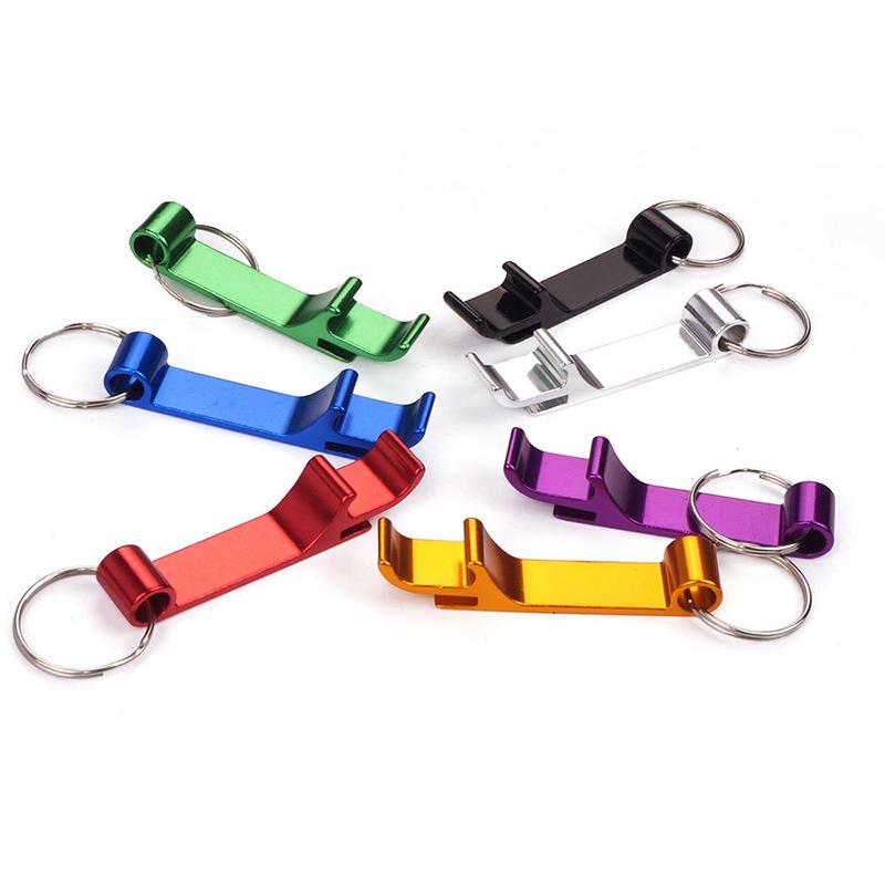 6Pcs Beer Bottle Openers Colored Bottle Opener Keychain Aluminum Alloy Colorful Mini Pocket Beer Beverage Opener