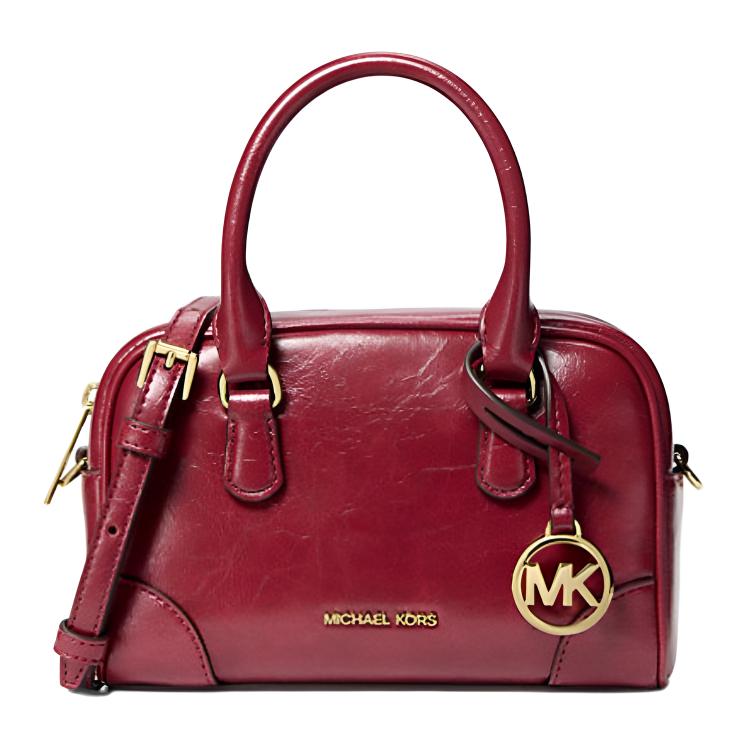 

Michael Kors MK Thompson Gold Hardware Zipper Closure PU Handbag Small Cherry Women Handbags 35F5G7OC0Y-CHERRY Shopping Bag Set(Basic Set+Shopping Bag)