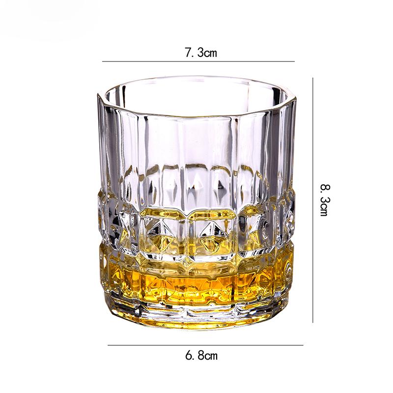 6pcs Wine Glasses Set Elegant Ins Glass Cups Tumbler Drinkware Bar Accessories Transparent Cups Water Glass Coffee Mug Tableware