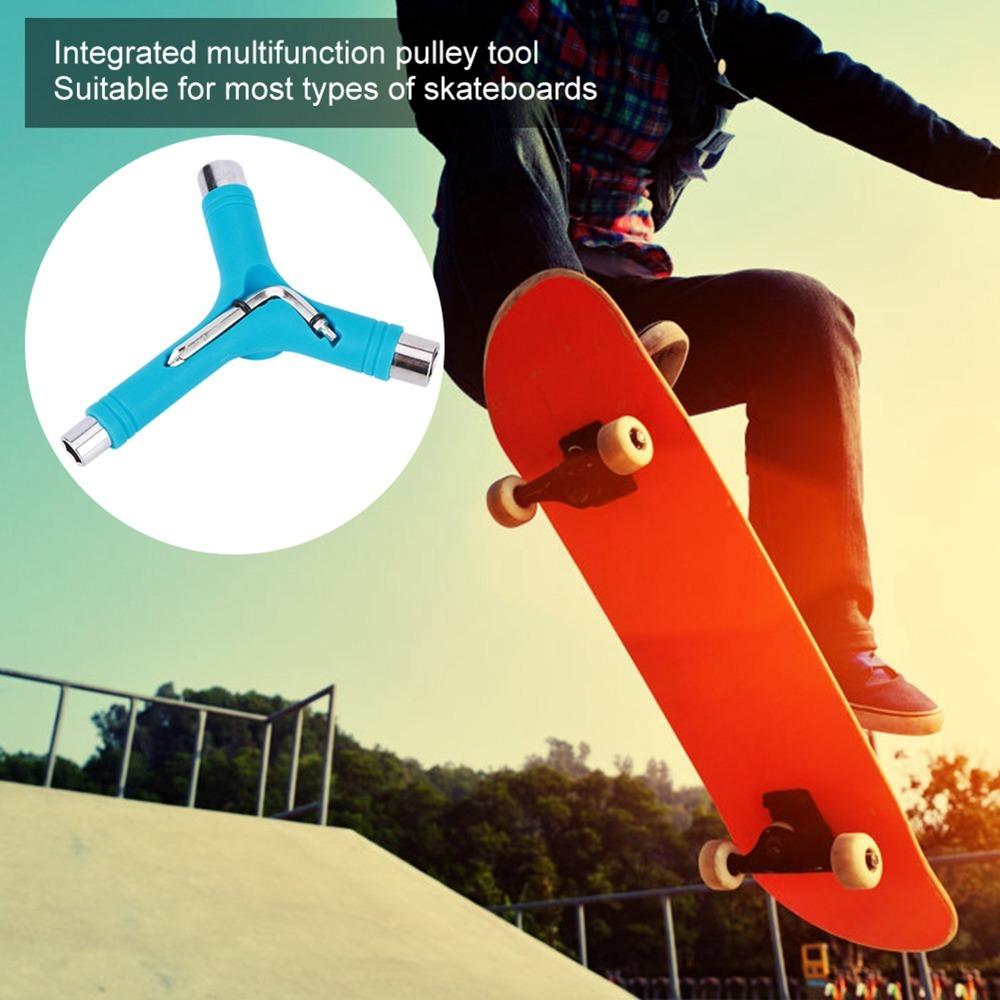 2PCS Y Type Skate Wrench Five Functions Longboard Wrench Portable Skateboard Wrench  For Longboard
