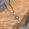 Moonstone Pendant Necklaces for Men Boys,Viking Celtic Knot Stailess Steel Necklace,Stylish Amulet Jewelry Gift for Him