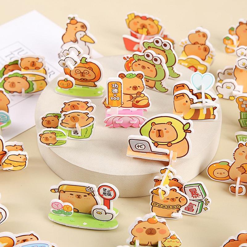 30Pcs 3D Cute Cartoon Animal Aircraft Car Dinosaur DIY Paper Jigsaw Puzzles Toys For Kids Birthday Party Favors Classroom Reward