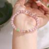 Monet pink cat's eye stone bracelet for women, same style as used in temples, Chinese style bracelet, a gift for a best friend