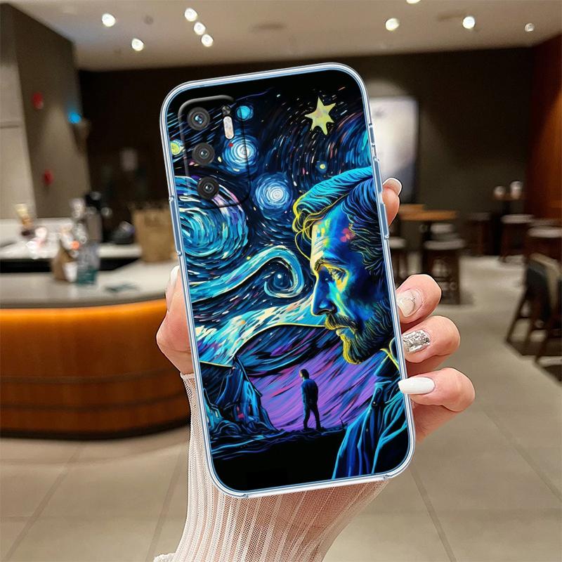 RE55 Starry Night Van Gogh Painting Phone Case for Motorola Moto Edge 20 30 40 50 S30 Fusion Ultra Pro Neo Lite + G200 G23