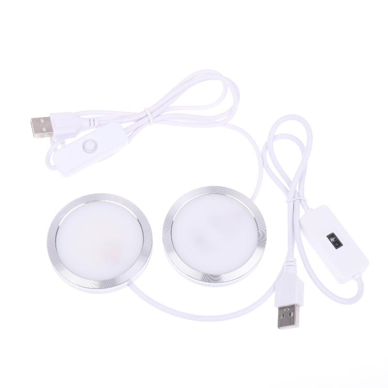 1Pcs For Bamboo Led Light Parts Diy Model Warm White/Multicoour Usb Round Ultra-Thin Light For Bambu Lab Led Lamp Kit Hardware