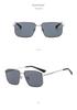 Red Wolf 2024 Nylon Polarized Sunglasses with Angular Square Frame, Single Bridge, and Myopia-Compatible Open Top - Model HL2275.