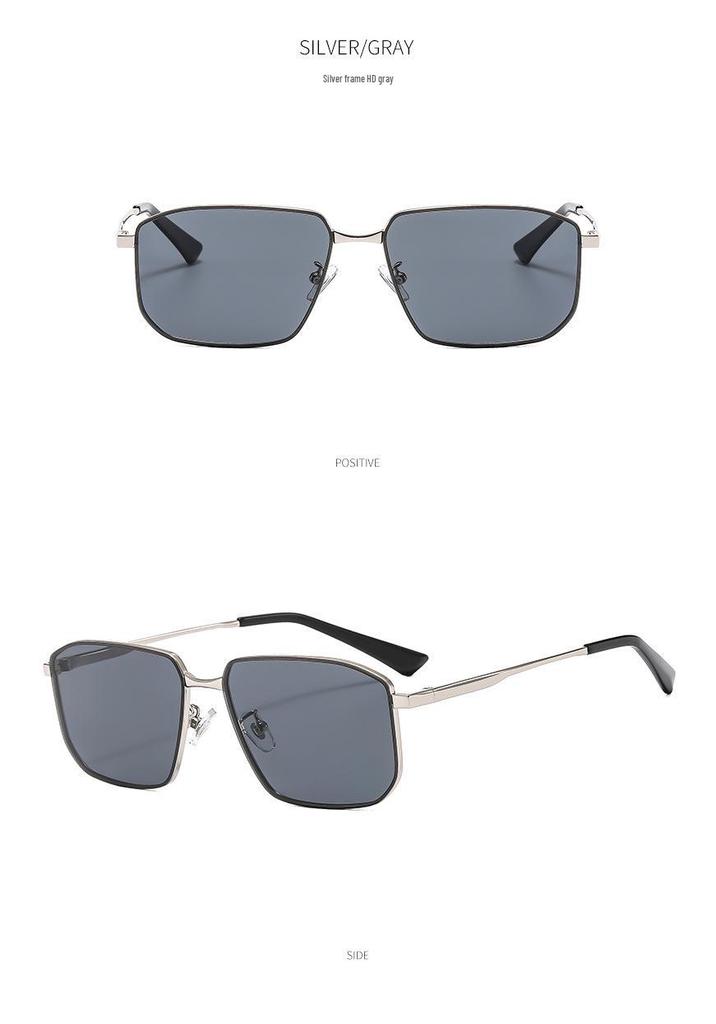 Red Wolf 2024 Nylon Polarized Sunglasses with Angular Square Frame, Single Bridge, and Myopia-Compatible Open Top - Model HL2275.