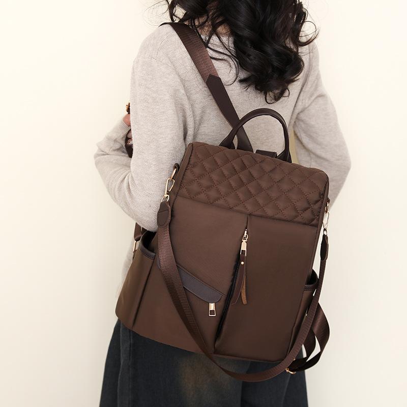 

Mom Bag Large Capacity Multi-functial Backpack Casual Mom Bag Color Backpack коричневий