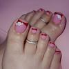 Xia Jing fresh white small daisy French white versatile European and American ins style removable toenails 24 pieces
