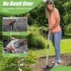 148cm Long 4-section Assembly Weed Puller Tool with Handle Manual Weeder Remover 2 In 1 Hand Weed Rake Garden Hoe for Gardening