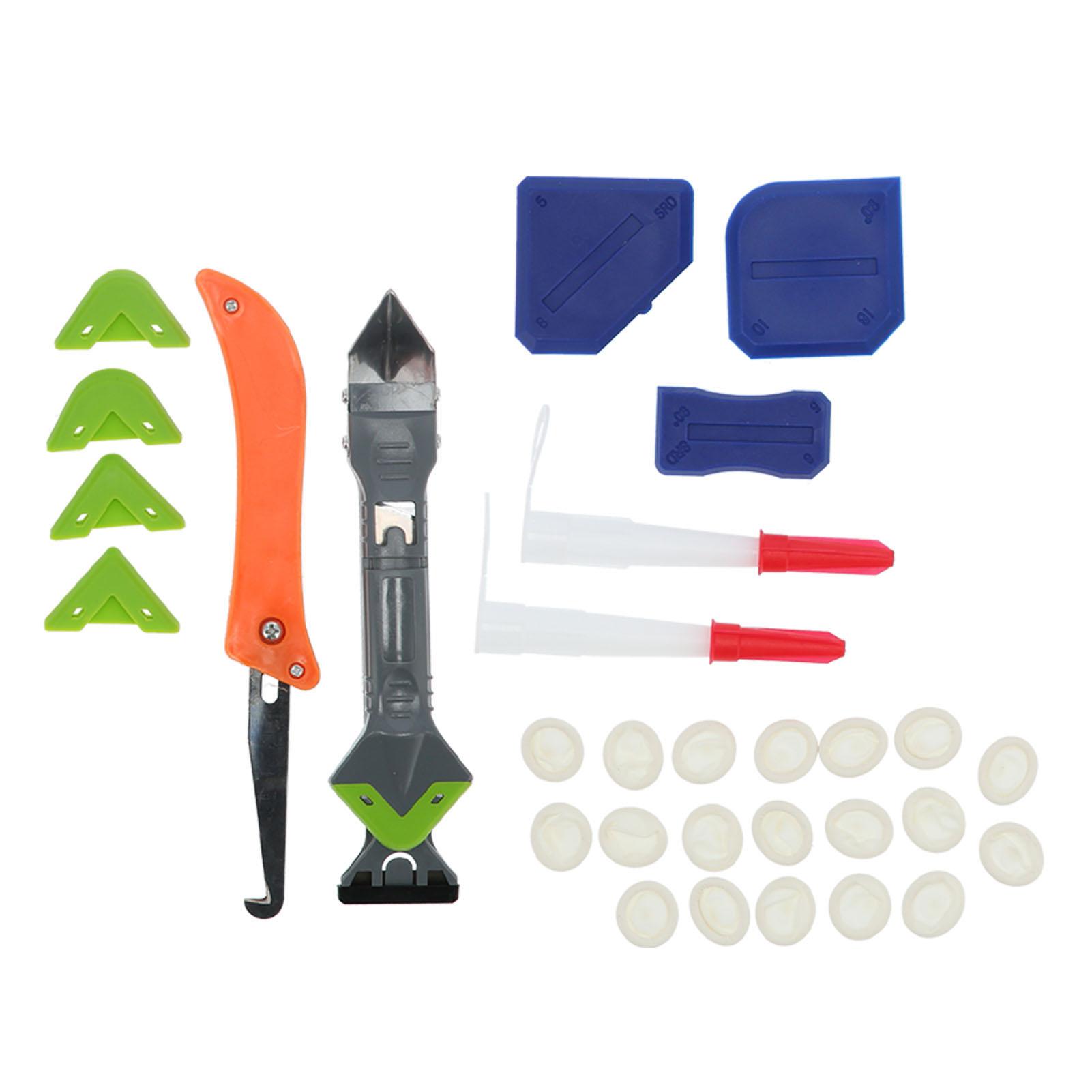 

Caulking Tool Kit Glue Cleaning Silicone Grout Removal Scraper Set for Floor Window