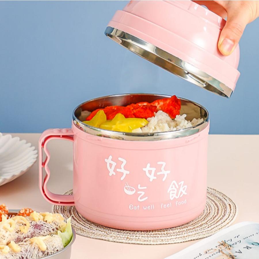 Food Thermos Stainless Steel Insulated Lunch Box Large Capacity Fast Food Container Cup Noodle Jar With Bowl Lid For Office Work