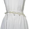 Meier New women's pearl waist chain - fashionable and sweet pearl-embellished slim belt