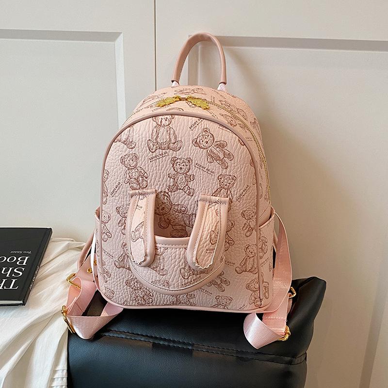 Cute Cartoon Bear Doll Backpack Autumn and Winter New Retro Fashion Travel Cute Backpack