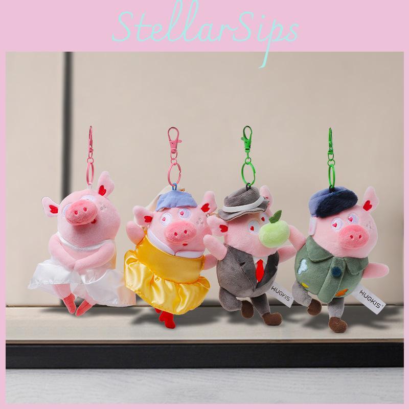 Pig Cartoon Cute Plush Keychain Pendant Short Girlfriendly Design Gift Doll