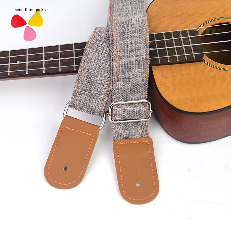 Adjustable Children's Woven Linen Ukulele Strap