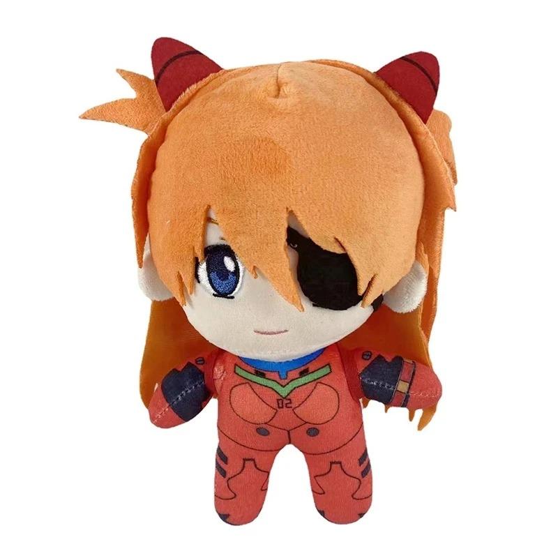 20cm Ayanami Rei plyš Asuka Langley Soryu Rei plyšový paprsek Japonské anime Kawaii Roztomilé kreslené hračky Postel pro panenky Dárek