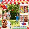 Toss Game Banner with Bean Bags Circus Theme Hanging Target Set for Indoor Outdoor Party Activities Family Group Events Carnival Games