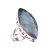 Natural Labradorite Gemstone Handmade 925 Solid Silver Jewelry Ring Size 9 m4P90