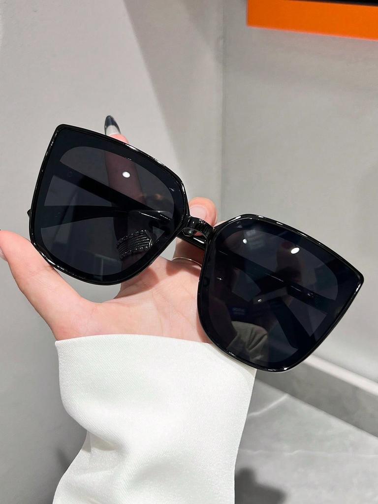 1PC Unisex Y2K Basic Large Square Frame Fashion Glasses Suitable for Daily Wear Photography Driving European Style Optics