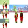 Adorable Christmas Grinch Costume For Kids In Soft Polyester For Festive Celebrations