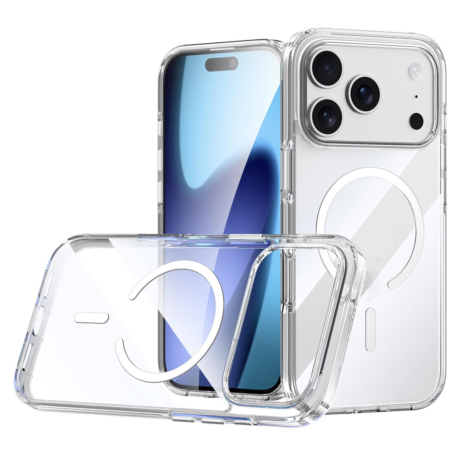 SULADA For iPhone 17 Pro Case Compatible with MagSafe TPU + PC Crystal Clear Phone Cover A
