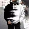 Men's Oversized Retro Harajuku Street Style Hooded Sweatshirt for Autumn/Winter