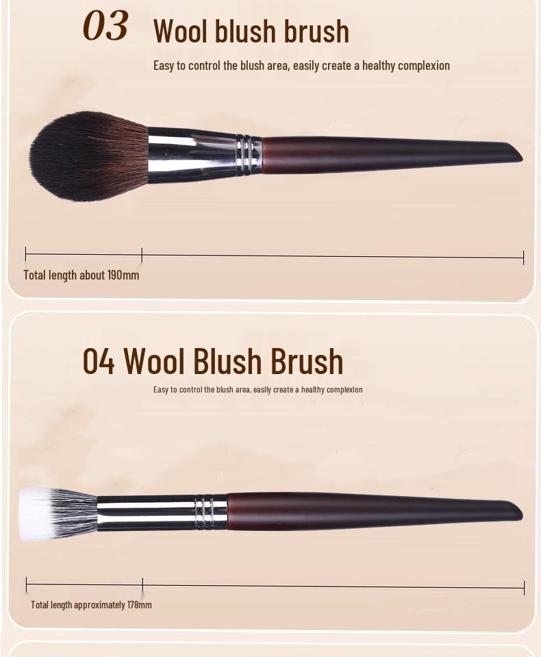 26-Piece Professional Makeup Brush Set - Animal Hair Brushes for Makeup Artists
