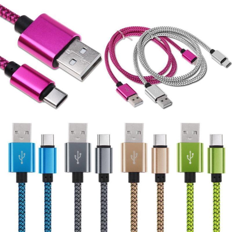 Durable Braided Fast Charge Data Cable Android Devices Aluminum Connectors Alloy