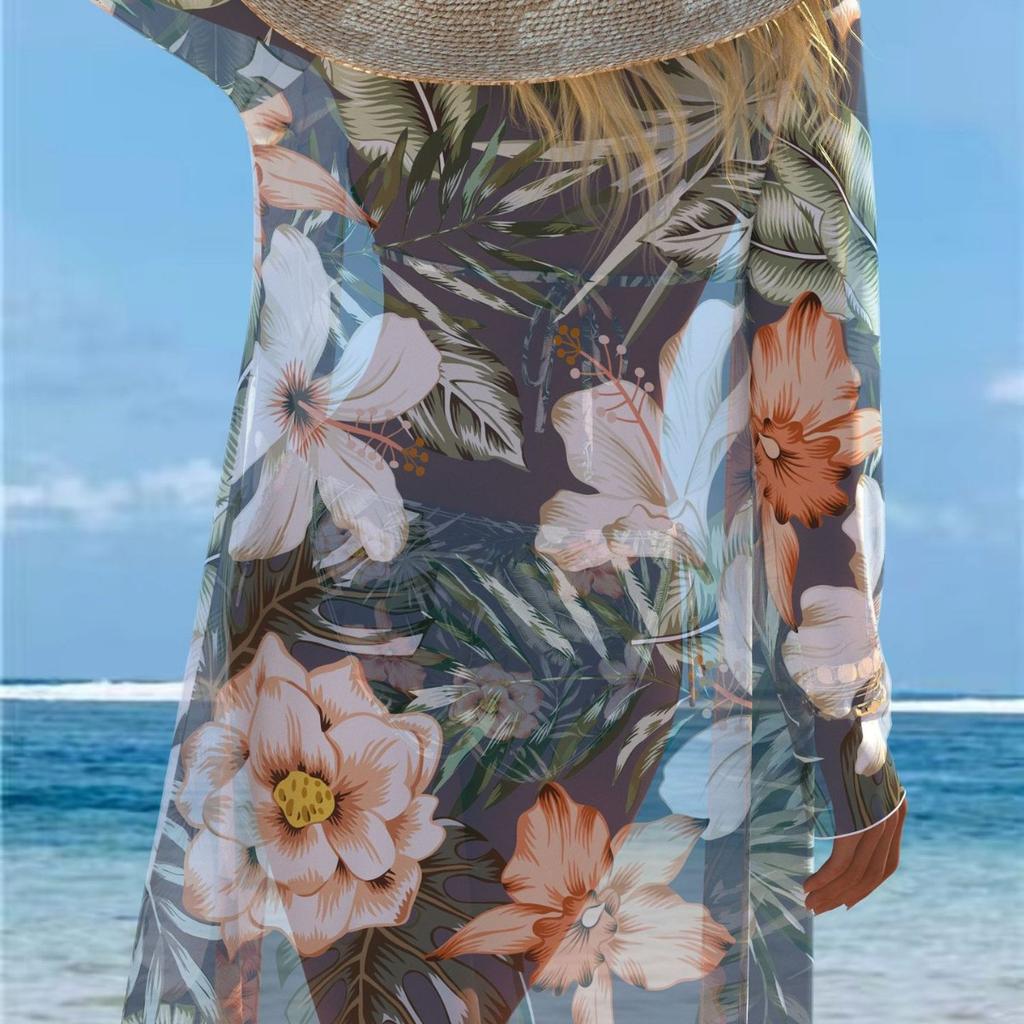 1011 three-piece swimsuit with sunscreen cover, trendy beach swimsuit three-piece set