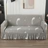 Printed Sofa Cover Stretch Couch Covers Patterned Slipcovers With Skirt Washable Spandex Furniture Protector For Living Room