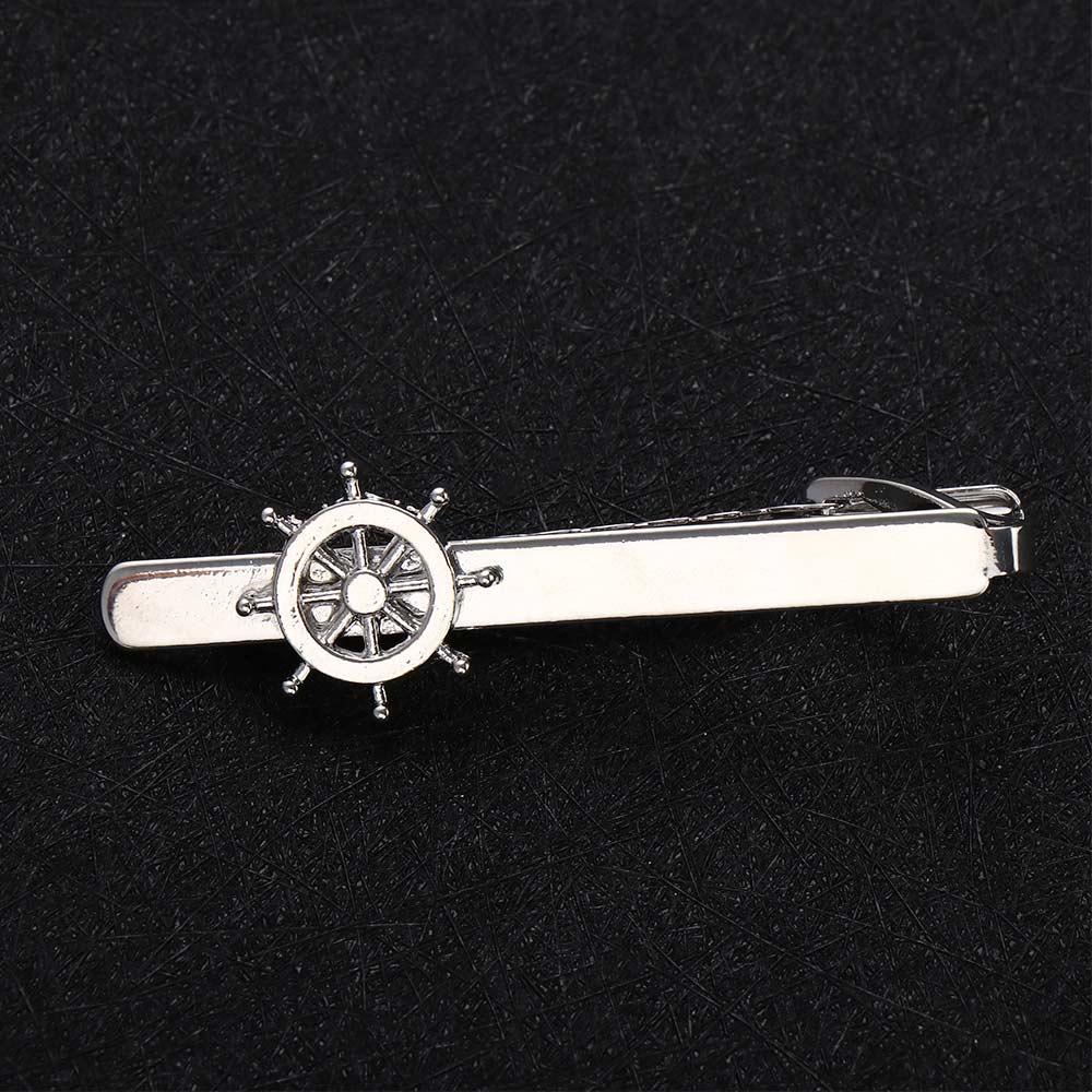 Jewelry Wedding Tie Pin Gold Plated Men Necktie Buckle Clasp Clip Necktie Bar Clasp Rudder Tie Clip