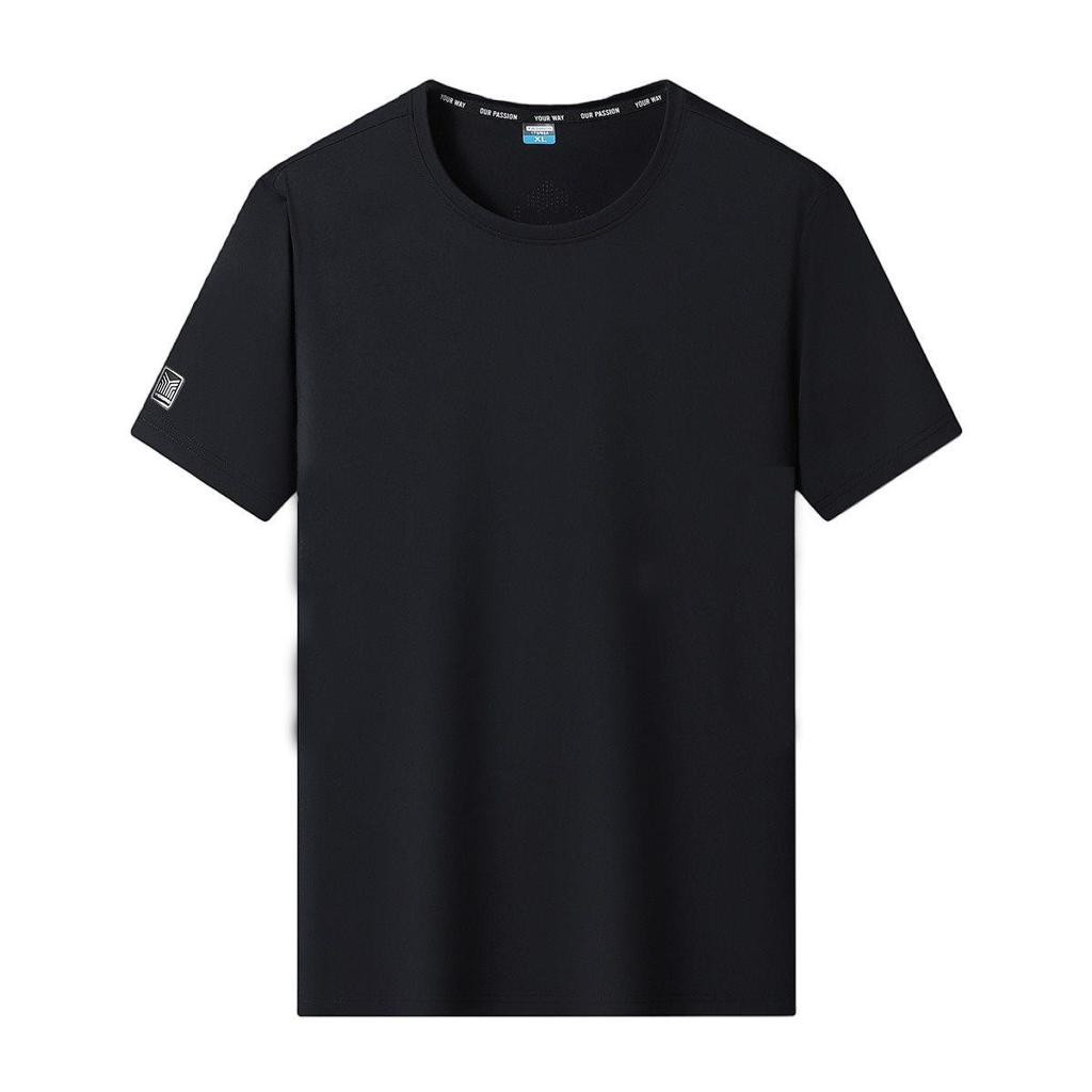 Men's Summer Quick-Dry Breathable Ice Silk T-Shirt - Loose Fit Short Sleeve