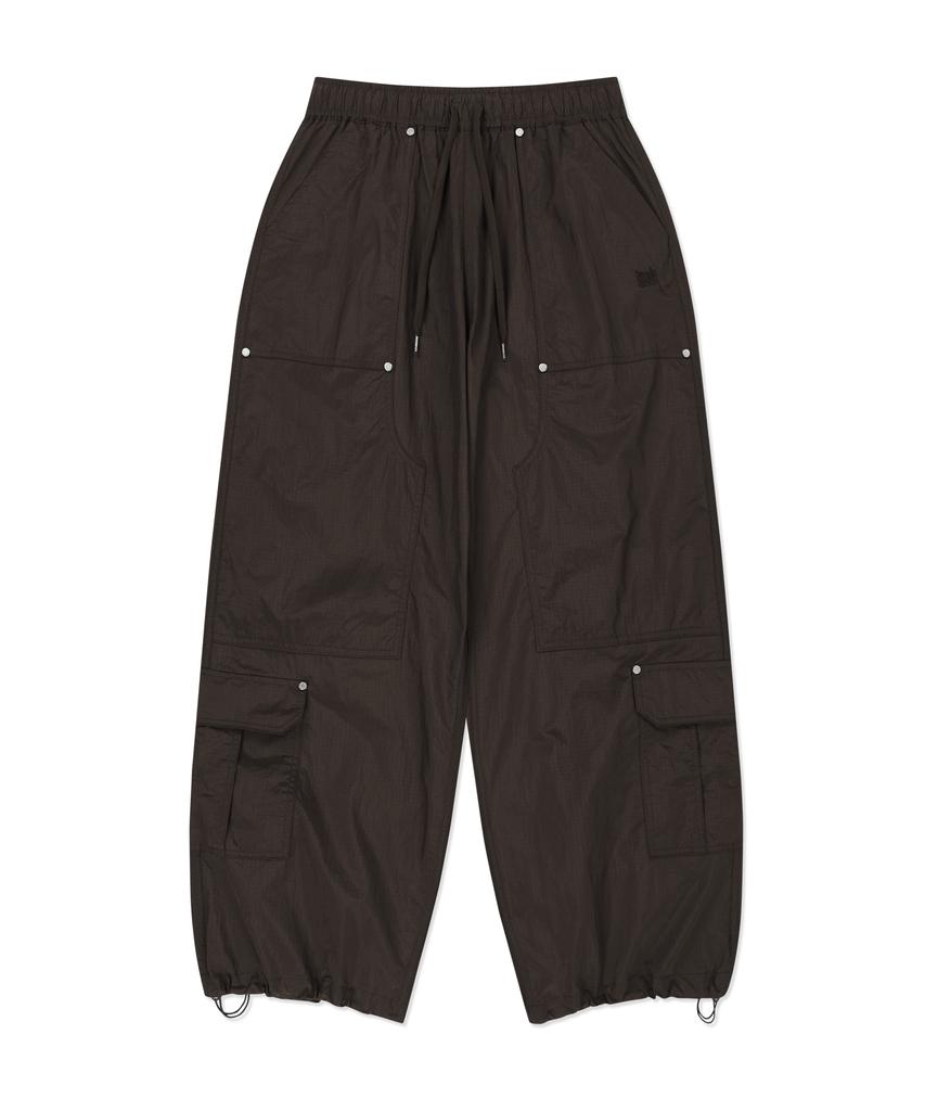 BROWNBREATH Tag Double Knee Nylon Pants - Brown