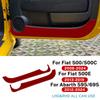 For Fiat 500 500C(2008-2024)/Fiat 500E(2013-)/Abarth 595 695(2012-2024) Soft Carbon Fiber Sticker Car Door Anti-Kick Trim