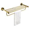 Double Layer Copper Bathroom Towel Rack