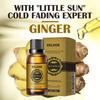 Óleo de Massagem de Gengibre EELHOE 10ml - Óleo Corporal Hidratante para Pele Suave, Hidratante e Nutritivo, Óleo Essencial Natural para Massagem Corporal